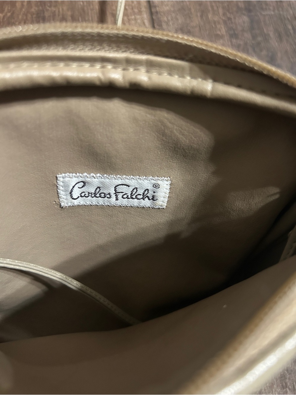 Vintage Carlos Falchi Fatto a Mano Brown Leather Crossbody Bag - Picture 5 of 5